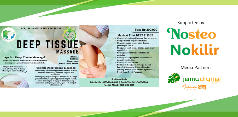 NOSTEO dan NOKILIR Berikan Dukungan Pelatihan Deep Tissue Massage